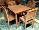 Table teck 80x80 cm - pieds démontables