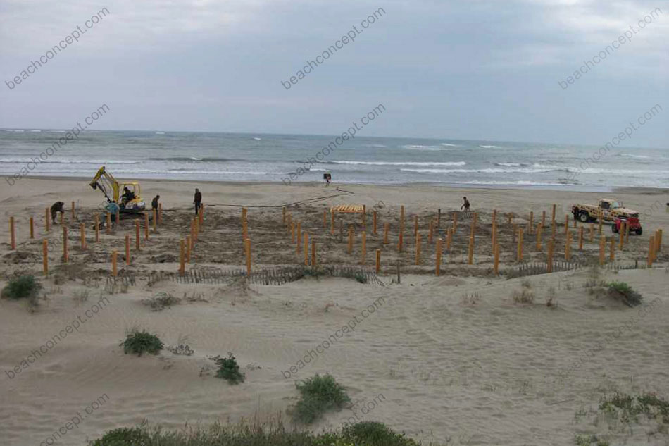 Restaurant de plage d&eacute;montable