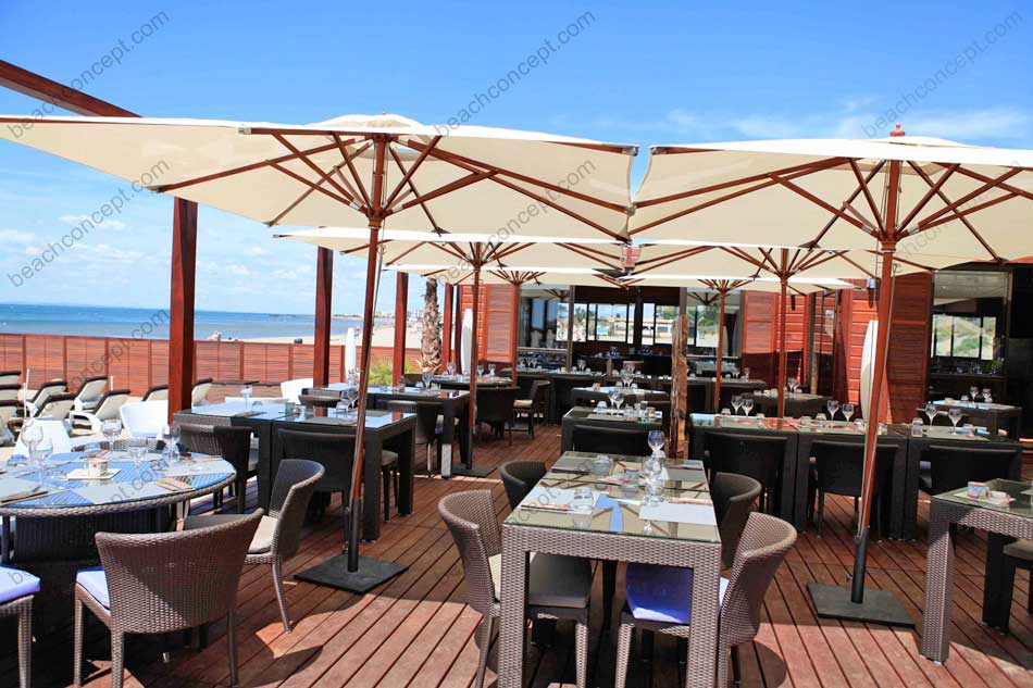 Restaurant de plage d&eacute;montable