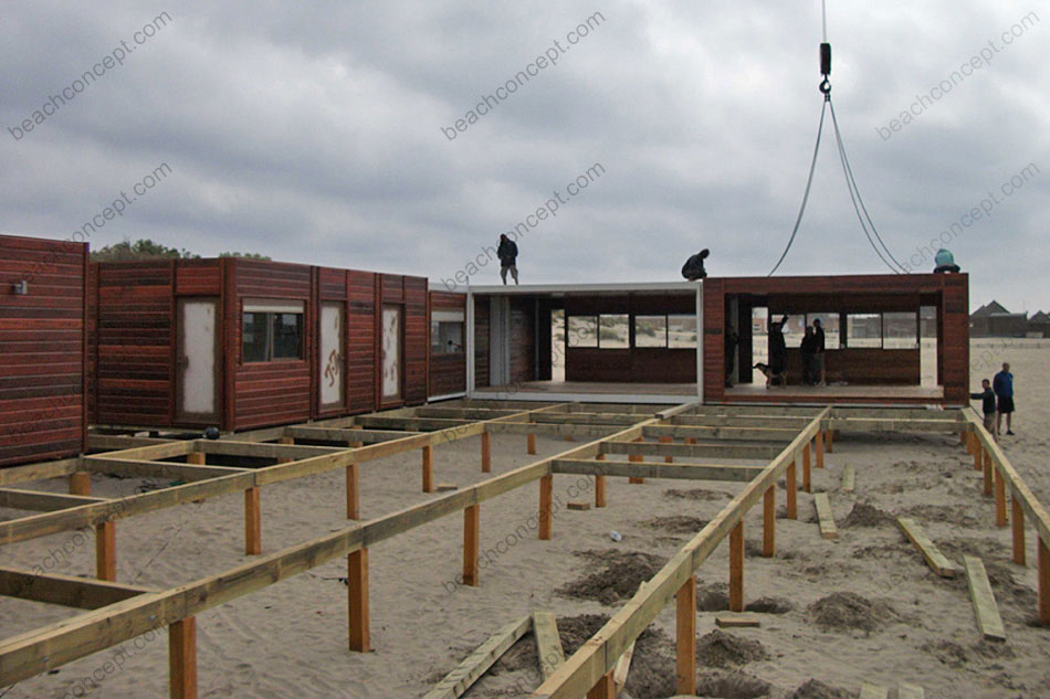 Restaurant de plage d&eacute;montable