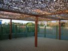 Pergola Bois exo & Filet camouflage