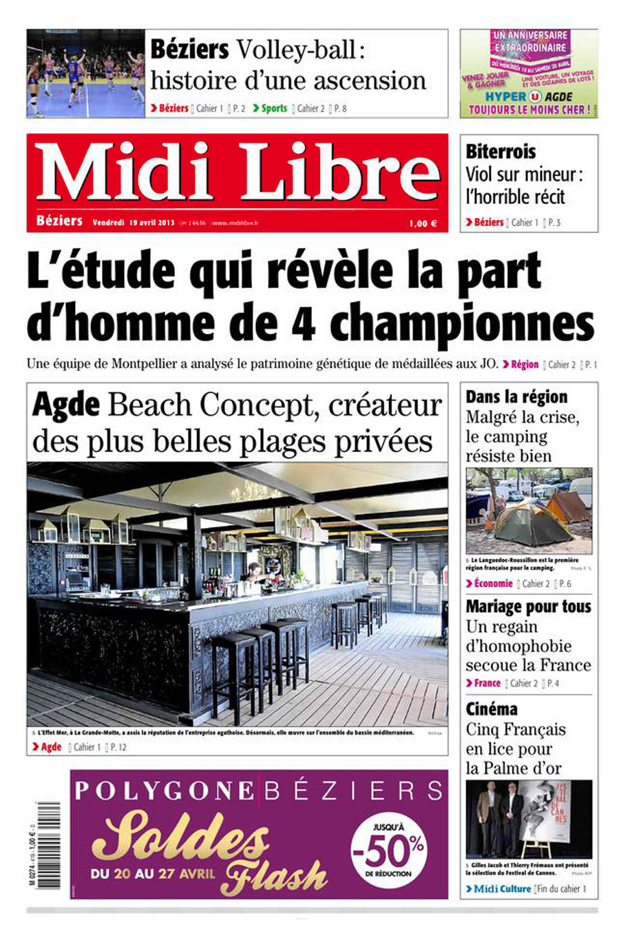 Deuxième article Midi Libre consacré à Beach Concept